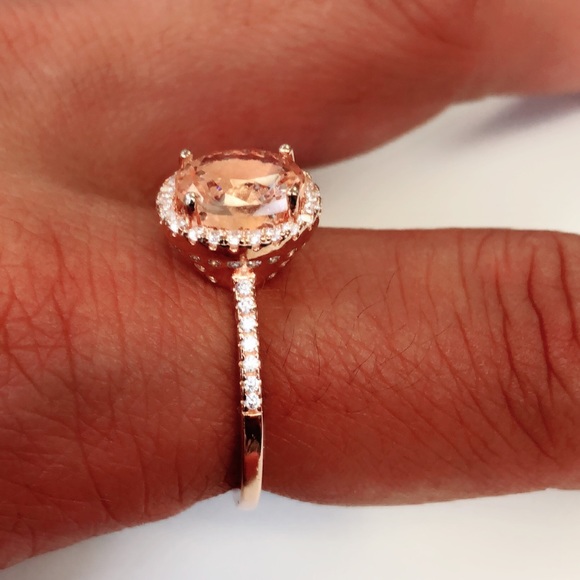 sterling sliver 925 oval solitaire ring - Picture 4 of 8